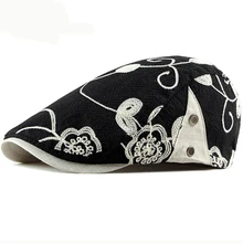 HT2484 Берет Весна Лето Женская Солнцезащитная шляпа Кепка Женская винтажная Регулируемая плоская кепка плюща Кепка Женская художница берет шляпа художника