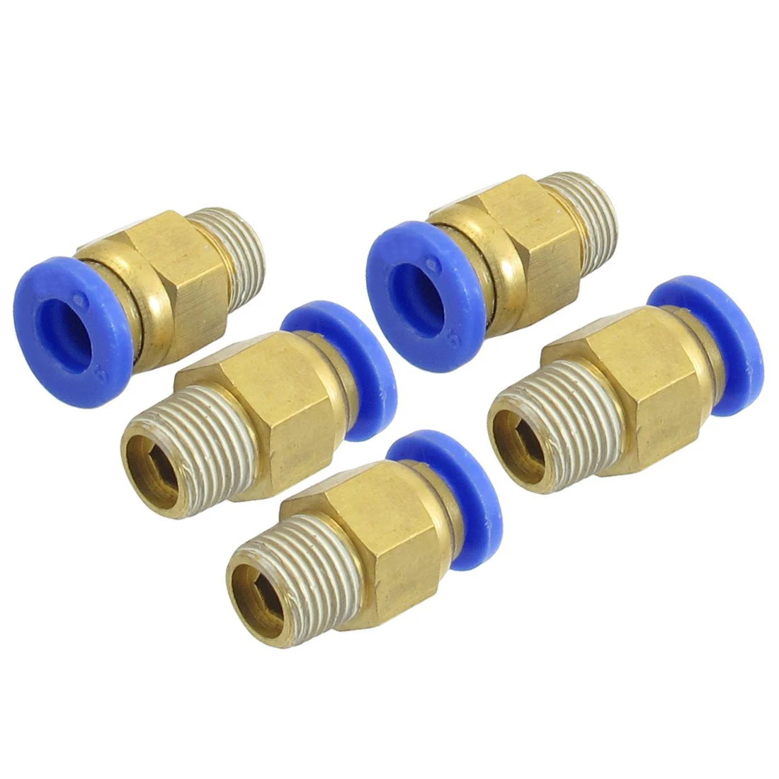 Useful 5 Pcs 1/8" PT Male Thread 6mm Push In Joint Pneumatic Connector