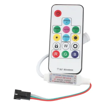 

SP103E 14 Key DC 5V 12V RGB Wireless Remote Controller RF LED RGB Remote Controller WS2812 WS2811 Color For LED Light Strip