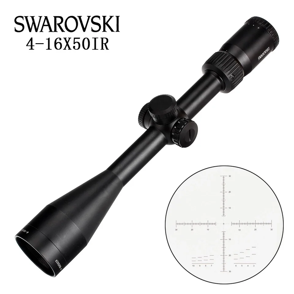 Китай SWAROVSKl 4-16X50 IR Riflescope F191 с красной подсветкой Стекло гравированное сетка башенки сброс полный размер охотничьи прицелы - изображение