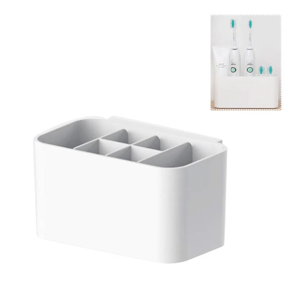Binoster Toothbrush holder, Bathroom Electric Toothbrush caddy Save Space No Drill Wall Mount suction toothbrush holder Detachable Toothpaste Stand toothbrush head holder02