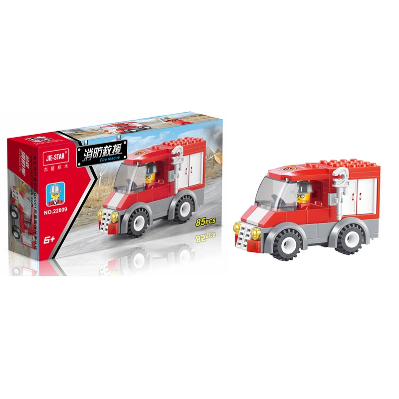 

2017 City Off Road Fire Rescue Blocks 85pcs Bricks Building Blocks Sets Educational Toys For Children Rescue train toy