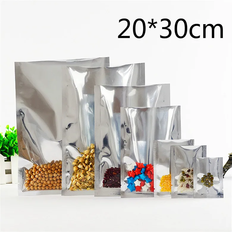 Bestomz Lot de 100 sacs de nourriture en aluminium Emballage sous vide Récipient Étuis Bleu 