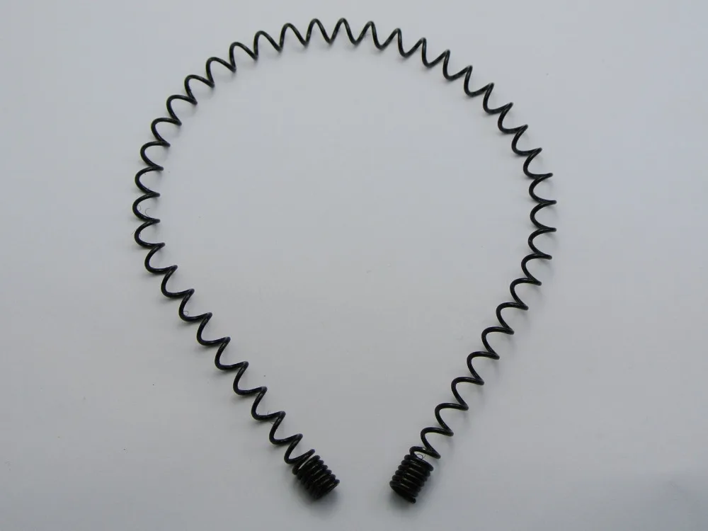 5 Fashion Unisex Metal Black Spring Spiral Coil Wire Headband Flexible