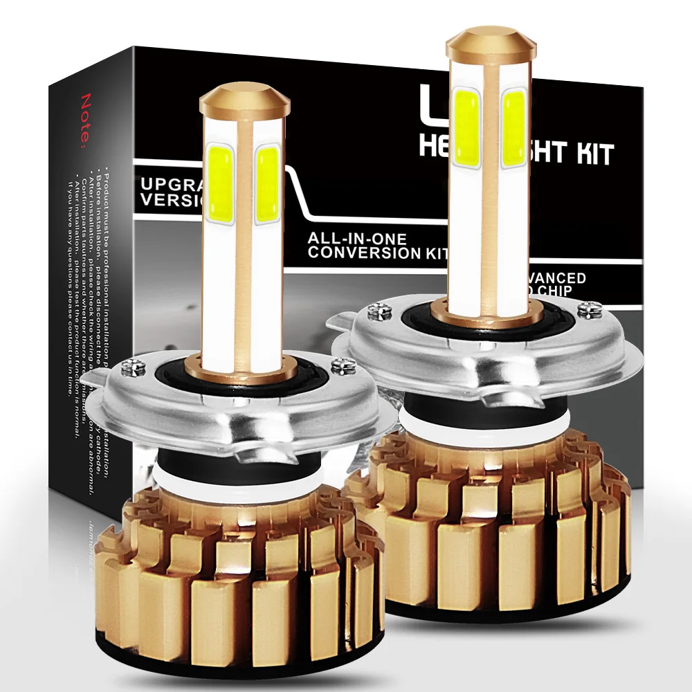 

2 X H4/9003/HB2 Hi/Lo G7 LED Headlight Bulb 30W 3000LM 9V-36V IP68 Waterproof 6000K Cold White 200M Light Range for Car Truck