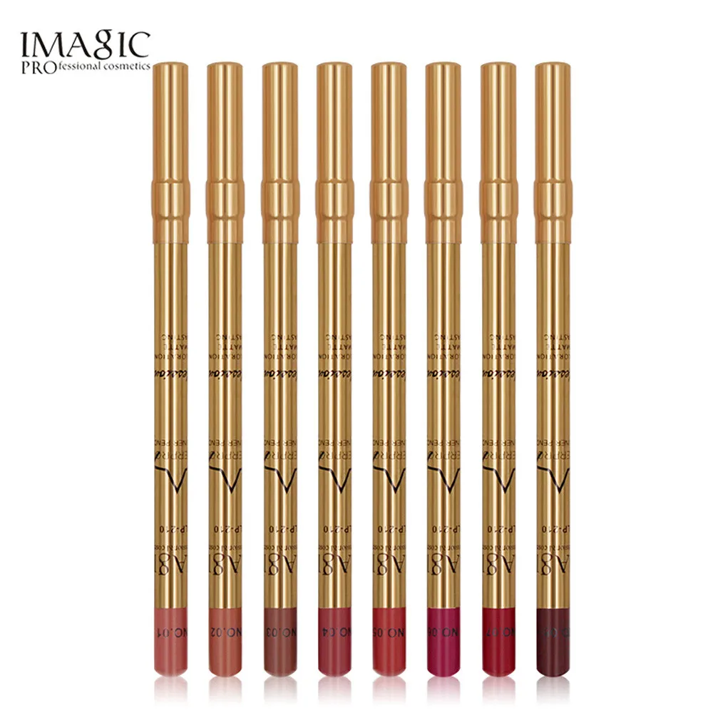 IMAGIC/Карандаш для губ IMAGIC Metal women Lasting Lipliner Водостойкий карандаш для губ 8 цветов td0320 Прямая поставка