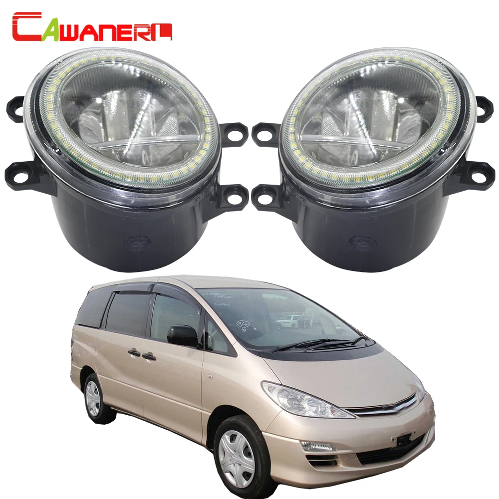 

Cawanerl For Toyota Estima 2000 2001 2002 2003 2004 2005 2006 Car 4000LM LED Fog Light + Angel Eye Daytime Running Lamp H11 12V