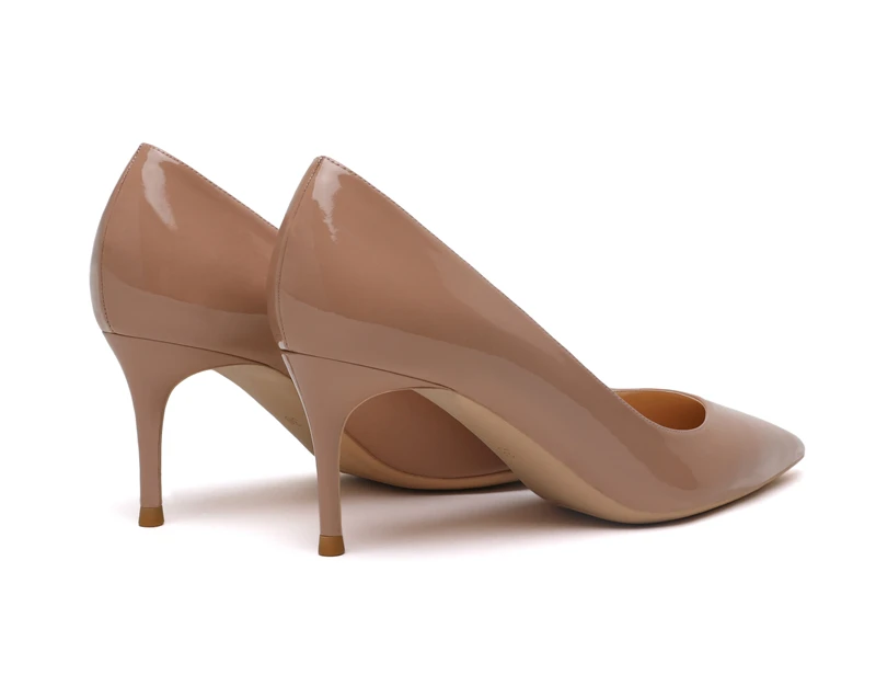 Новые пикантные женские туфли-лодочки с острым носком; модные тонкие туфли без застежки на высоком каблуке; женская обувь из овечьей кожи для свадебной вечеринки; E0064