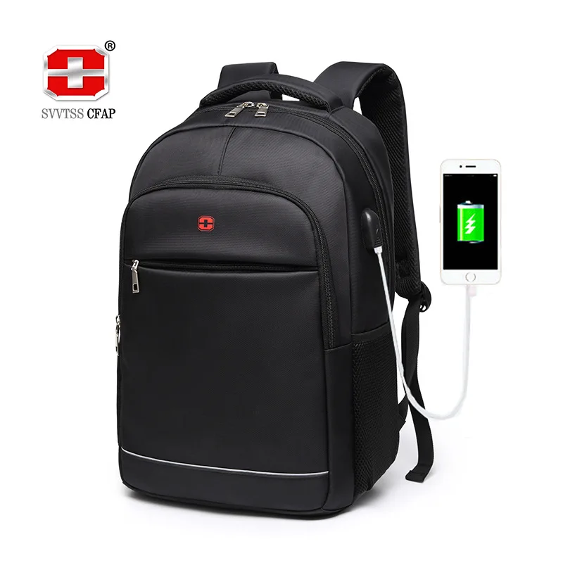 Lade Usb männer rucksack schul für teenager jungen laptop 15,6 zoll Schwarz Zurück pack Männlichen Schule Tasche Casual College bagpack Billig