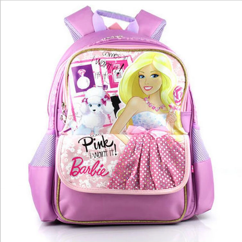 Genuine Barbie new style children school bags for girls Backpack and