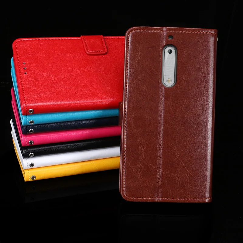 For Nokia 5 Case Business Style Flip Wallet PU Leather Stand Phone Cases Cover for Nokia 5 Nokia5 Case Cellphone Accessories