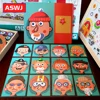 100+Pcs Wooden Magnetic Puzzle Toys Children 3D Puzzle Figure/Animals/ Vehicle /Circus Drawing Board Learning Wood Toys Gifts 1