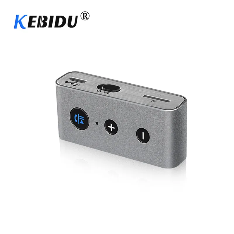 

kebidu Wireless Handsfree Car Kit Car Bluetooth Aux Receiver Adapter 3.5mm Music Audio Receiver Support MP3TF Card A2DP