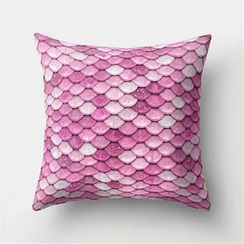 

Christmas Soft Pillow Cases Mermaid Mackerel Pillowcase Hold Pillow Cases Bedroom Chair 45 X45cm