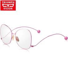 TRIUMPH VISION Pilot Стиль Розовый оправа очки оправа женские роскошные негабаритные очки оправа прозрачные очки