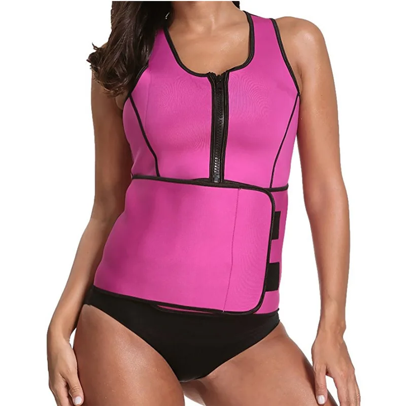

DERUILADY Neoprene Sauna Vest Body Shaper Slimming Waist Trainer Shaper Fashion Workout Shapewear Adjustable Sweat Belt Corset