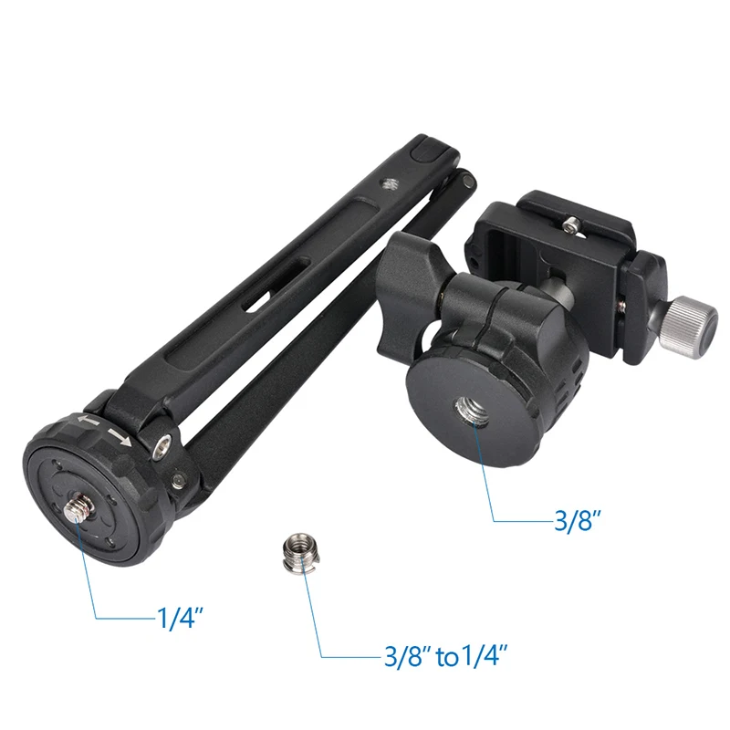 Алюминий Настольный мини штатив с шаровой головкой Quick Release Plate для iPhone XS XR Canon sony A7