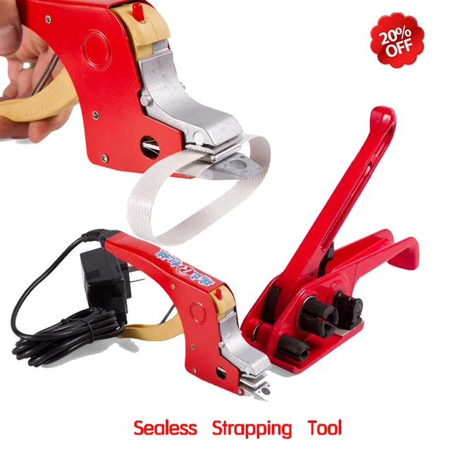 Hand held carton strapping machine, manual strapper,sealless strapping