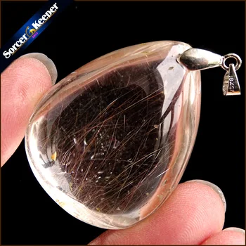 

Natural Stones Rutilated Quartz Pendant Hair Crystal Free Necklace Mineral Specimen Garden Crystal Quartz Jewelry Energy OS698