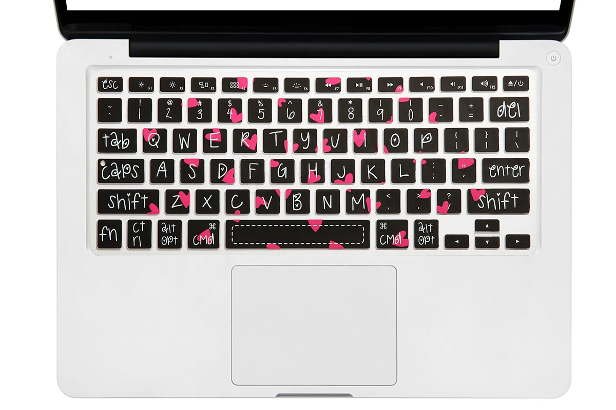 HRH наклейка животное Радуга Силиконовая Клавиатура США крышка клавиатуры протектор кожи для старого Macbook Pro 13 15 17 Air 13 retina дисплей 13 - Цвет: Love Heart Font