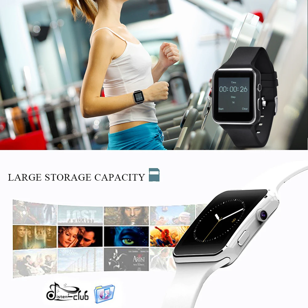 X6 Смарт часы с камерой Relojes SIM TF карта relogio reloj inteligente носимые устройства Bluetooth Smartwatch