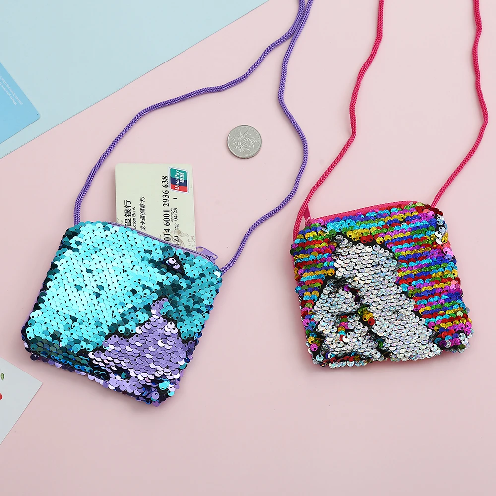 

Fashion Neck String Clutch Wallet For Women PVC Clear Small Purse Sequins Jelly Summer Bag Bank ID Card Holder
