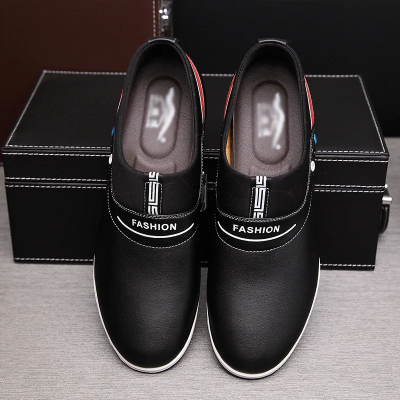 Sexo Moda Sapatos Genuínos Mocassins Brancos Sh41 De preto Sobre Brown Zapatos Masculino Aumento Hombre Casuais Esportes Couro Deslizar Do branco Homens Para ZrpfFqxwZ
