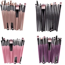 Pincel maquiagem15pcs Макияж Расчёски для волос набор Pro Косметическая пудра Румяна Основа для макияжа лица для век Подводка для глаз Косметика для губ Кисточки комплект Инструменты oct21