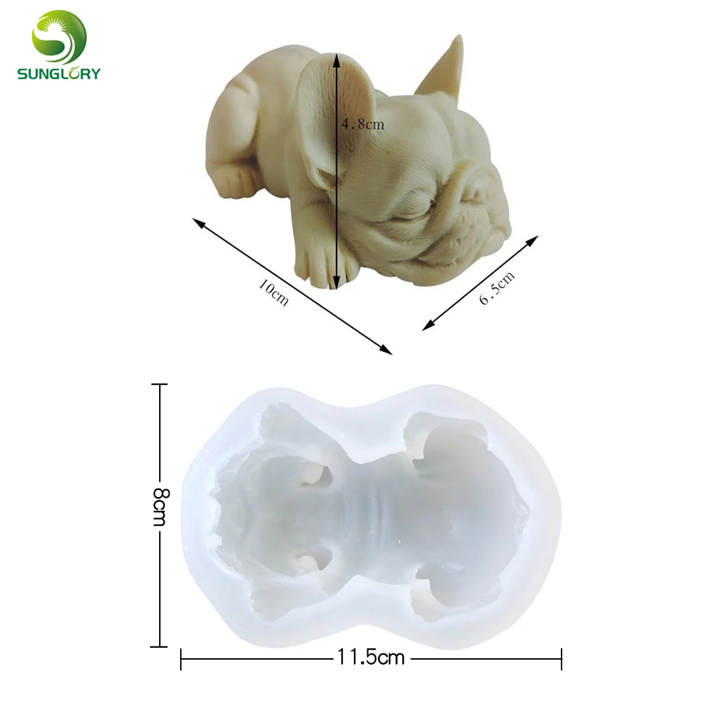 3d Собака силиконовая форма для украшения торта Шарпей помадка форма бульдог Мыло Формы для выпечки DIY мусс мороженое пудинг jello инструменты