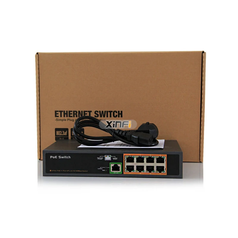 Коммутатор XINFI 48 В poe IEEE802.3af/at 4/8/16/24 портов 100 Мбит/с для IPC/AP/VoIP|switch power|switch switchswitch 2 |