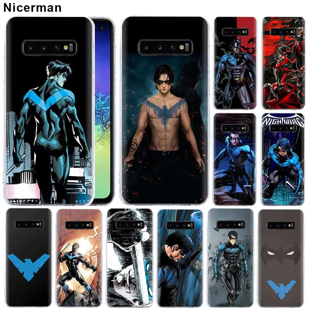 

Movies Batman Nightwing Silicone Case for Samsung Galaxy S10 Plus S10e S9 S8 Plus Note 8 9 M30 Cover Clear Soft Patterns TPU She