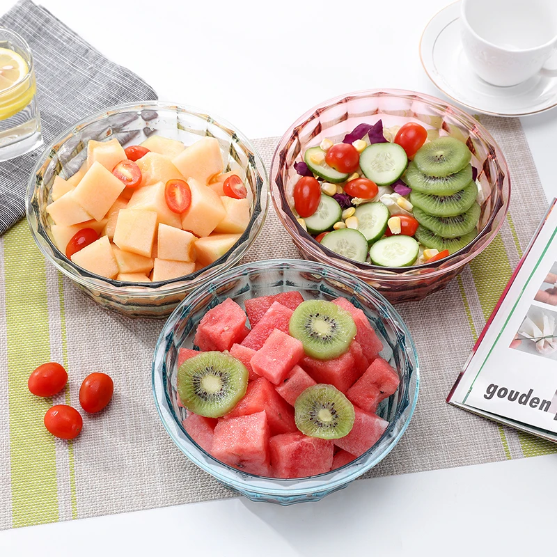

050 3pcs Fashion circular Transparent belt cover hand-held sealed fresh-keeping storage box food case