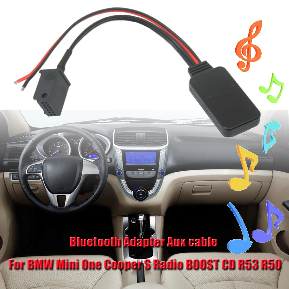 Автомобильный bluetooth адаптер AUX аудио кабель для BMW Mini Cooper S Radio BOOST CD R53 R50 колонок и