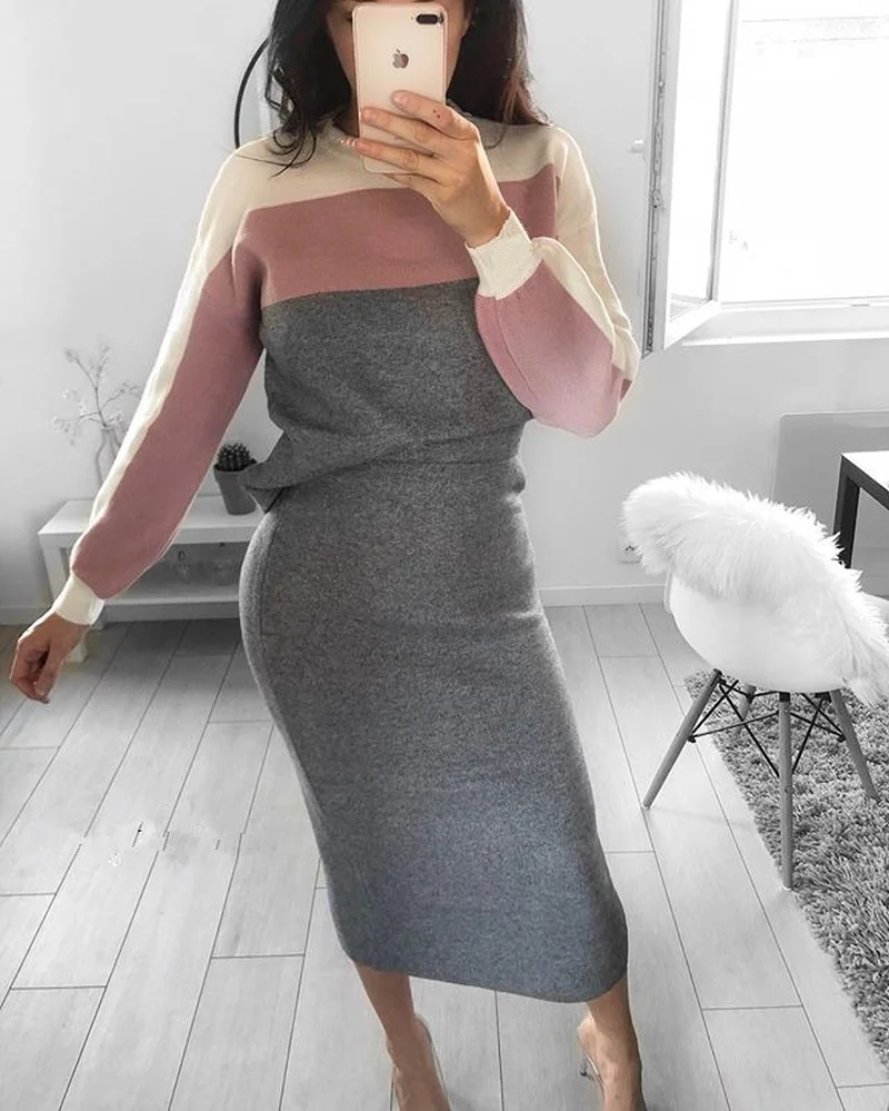 

Women's Fashion Suit Autumn and Winter Color Suit Jacket and Bag Hip Dress Pants Women's Suit 2 Piece Outfits for Women 0471