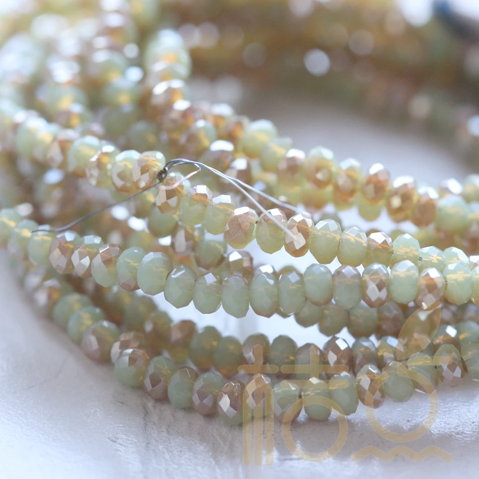 

BEAUCHAMP Wholesale 4*3mm Crystal Beads Rondelle Faceted Bracelet Headband Sewing Earring Jewelry Findings Bow Knot Diy Bulk