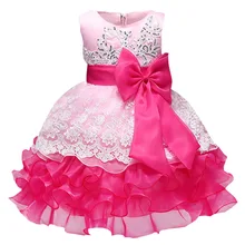 Розничная с кружевом и вышивкой с розами для девочек Свадебные Длинные платье со шлейфом с бантом Бисер аппликации для девочек Вечерние Длинное бальное платье L7789