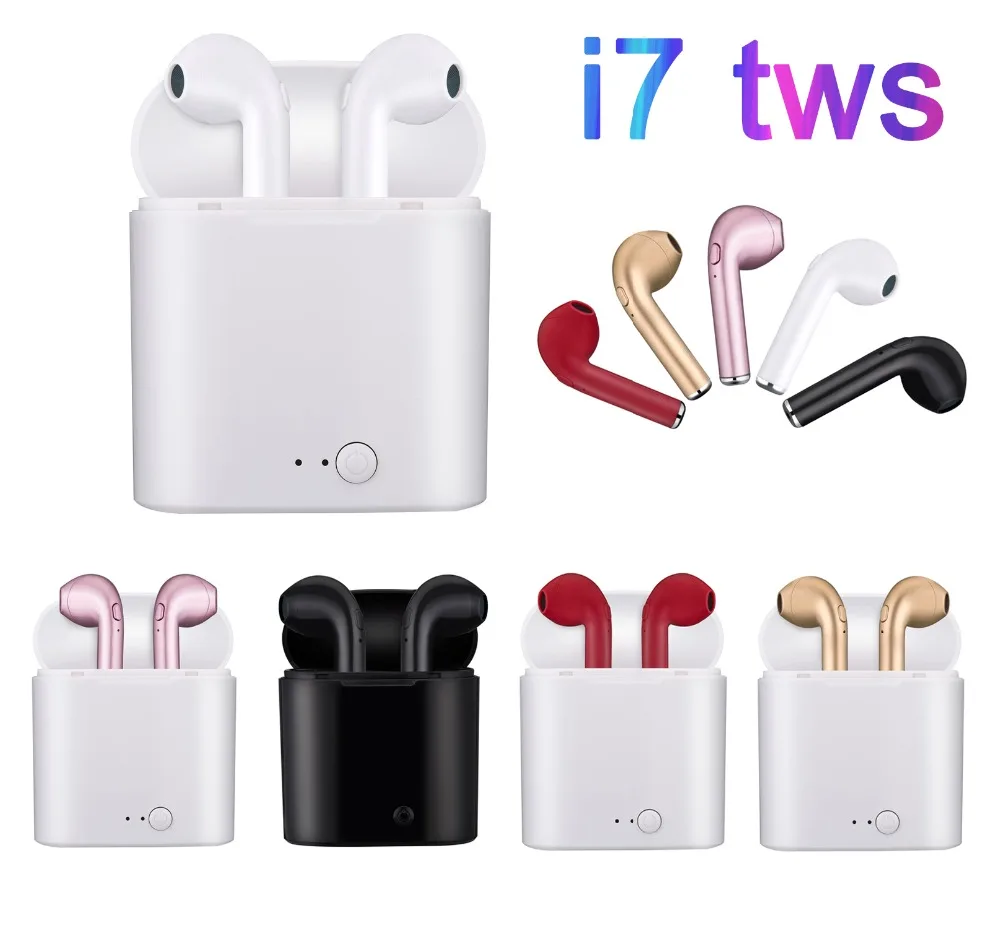 RGLM i7s наушники вкладыши TWS с мини цветной рисунок Bluetooth Беспроводной зарядным