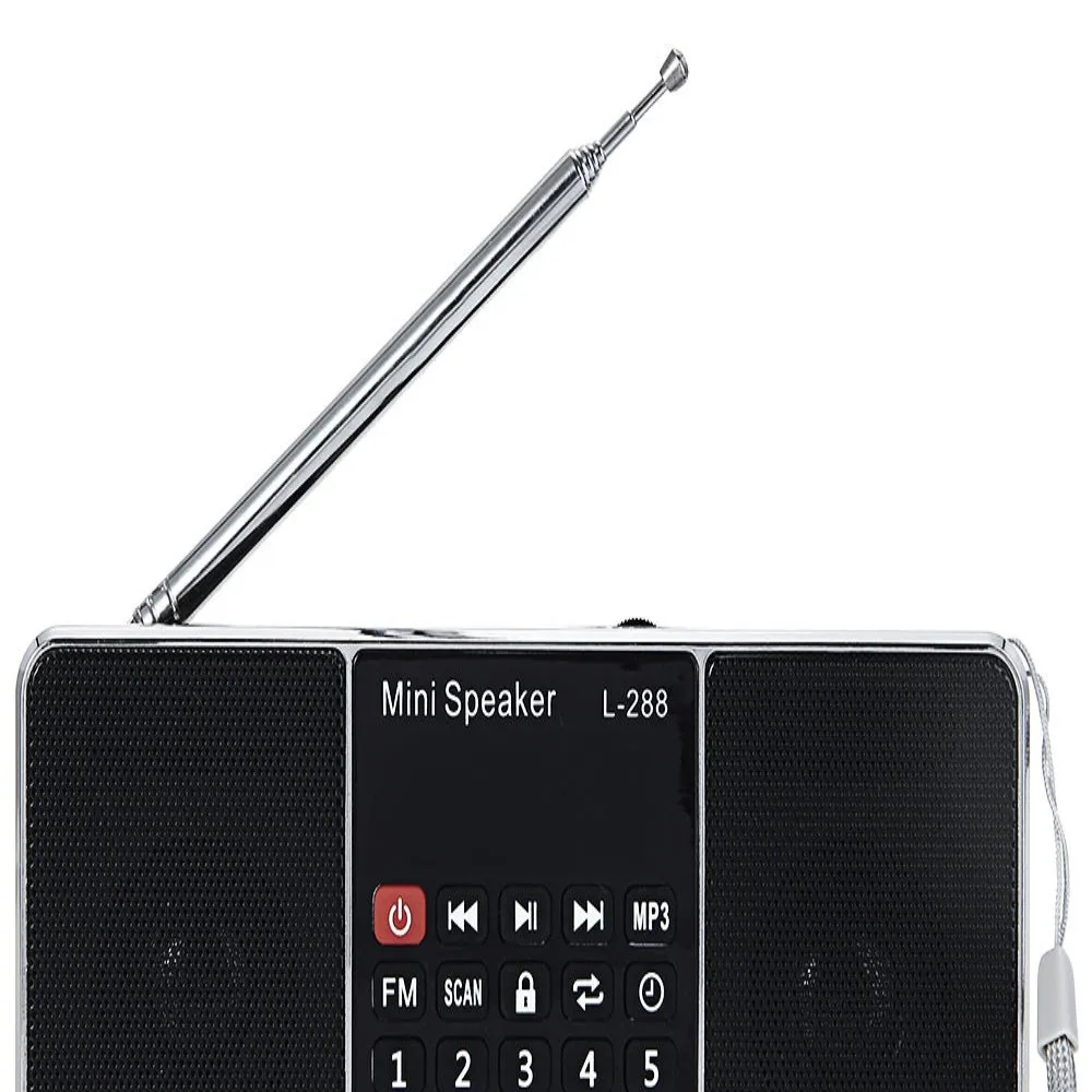 L 288 Mini Portable FM Radio Speaker Stereo Music Player With TFCard