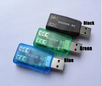 

3D Audio Card USB 2.0 Mic/Speaker Adapter Surround Sound Card 7.1 CH for Laptop notebook PC