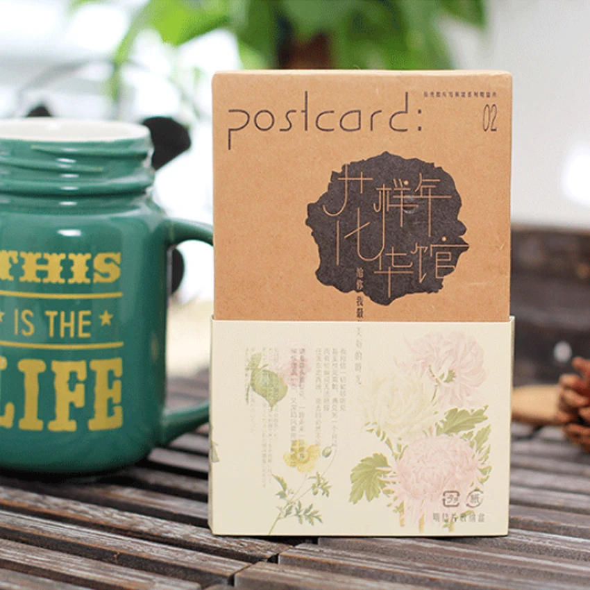  4packs/lot Vintage Plant And Flower Postcard Multi Busines Greeting Paper Card Message Label For In - 32964050826