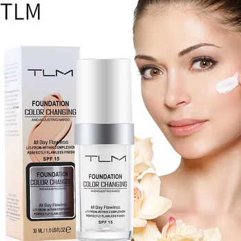 

Color Changing Liquid Foundation 30ml Magic Concealer Whitening Skin Tone Professional Liquid Long Lasting Foundation