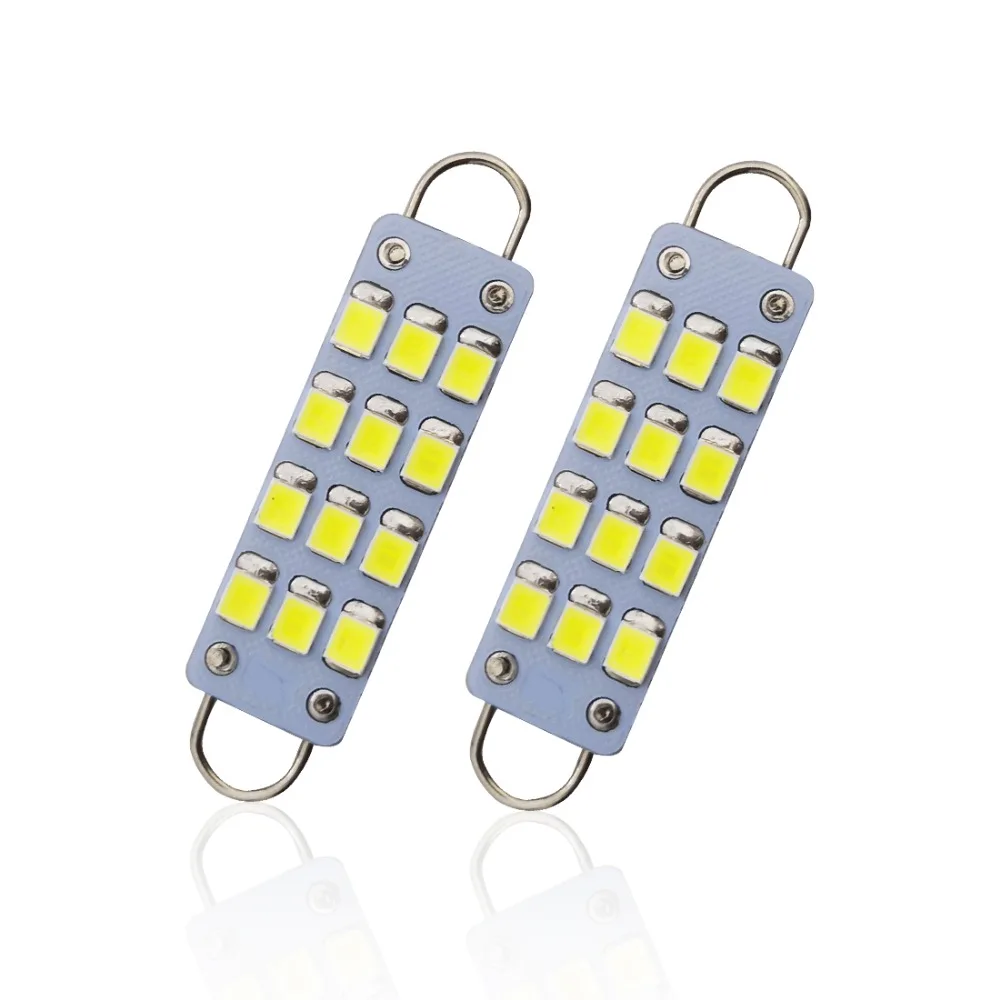 4 шт. * автомобильная лампа festoon 12smd 1210 12v c5w auto led Bulb f 44mm Car светильник светодиодное