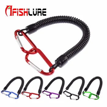 

27.5cm Double Buckle Button Coiled Fish Missed Rope Fish Pole Rod Protector Elastic Rope Line Fishing Tackle Tool Prevent Pesca