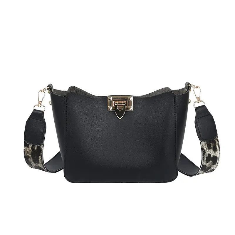 

New Buckets Women Messenger Bag Shoulder Bag Quality PU Leather Leopard Women's Handbag Shopping Shoulder Bags For Women Sac Bag