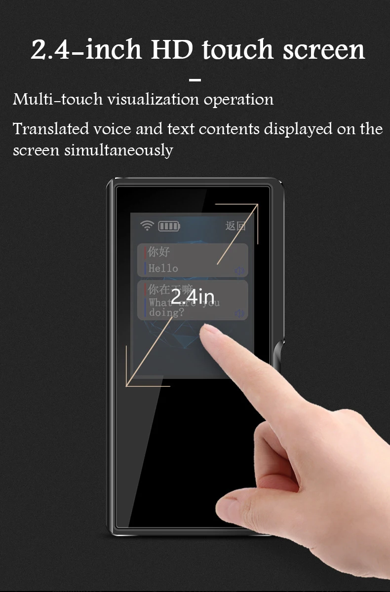 70 языков T6S перевод двухсторонний Интеллектуальный переводчик сенсорный экран в режиме реального времени переводчик для встречи путешествия бизнес