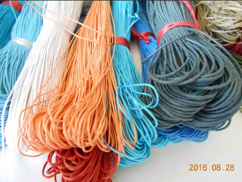 

10 meters/piece 1MM diameter Waxed Thread Polyester Cord String Strap Wholesale Necklace Rope Bead Fit shamballa Bracelet