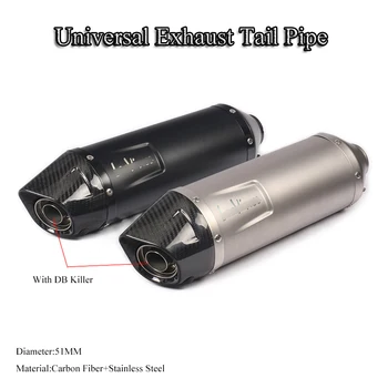 

38-51MM Modified Motorcycle Exhaust Pipe Muffler With DB Killer Moto Escape Universal Fit For Most ATV Scooter Dirt Bike Slip On