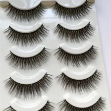 5 пар 3D накладные ресницы Многослойные Толстые Накладные ресницы ручной работы хлопковые стебли Поддельные ресницы сценический макияж в стиле Смоки инструмент для ресниц