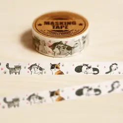 Harphia cat клей клейкие ленты S DIY kitty Бумага васи клейкие ленты маскирующий, декоративный планировщик 15 мм * 10 м школьные принадлежности