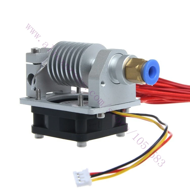 

3D Printer parts All Metal Long-distance V5 j-head V2.0 Extruder with cable&cooling fan,1.75/3mm Inlet, 0.3/0.4/0.5mm Optional